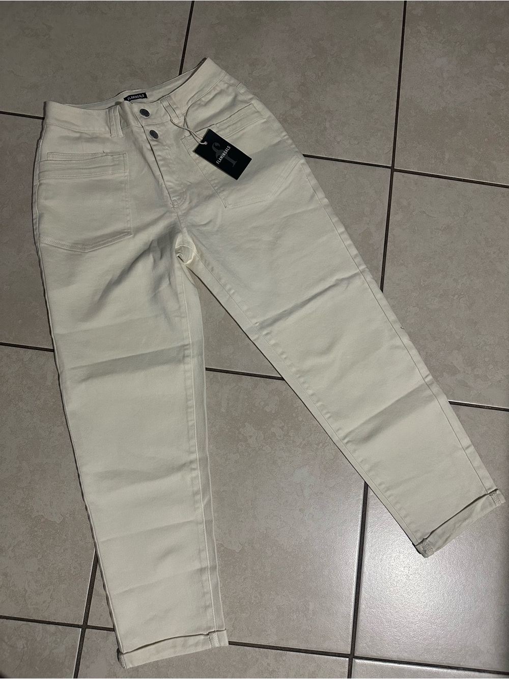 Cream Casual Jeans - High Waist Straight Fit